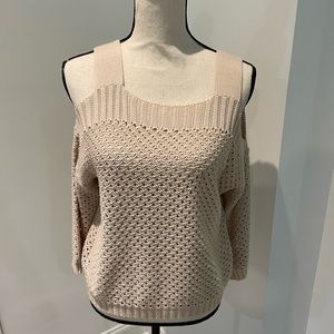Cotton by Autumn Cashmere knit sweater with shoulder cutouts